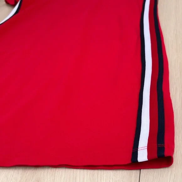 Tommy Hilfiger Tommy Embroidered Logo Red T-Shirt Dress Small / Sporty Spice - Picture 4 of 14